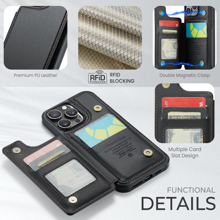 For iPhone 16 Pro CaseMe C22 Card Slots Holder RFID Anti-theft Phone Case