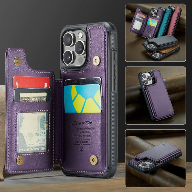 For iPhone 16 Pro CaseMe C22 Card Slots Holder RFID Anti-theft Phone Case