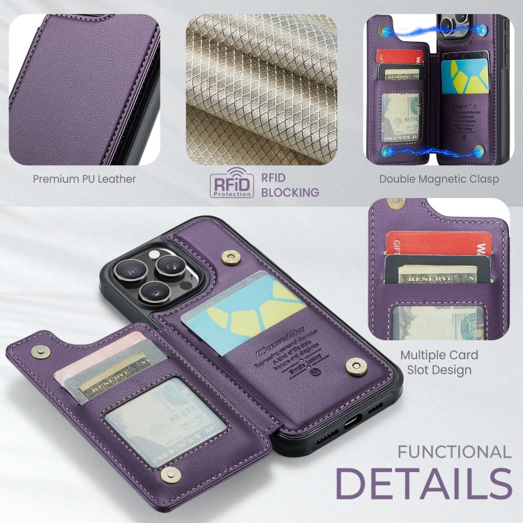For iPhone 16 Pro CaseMe C22 Card Slots Holder RFID Anti-theft Phone Case