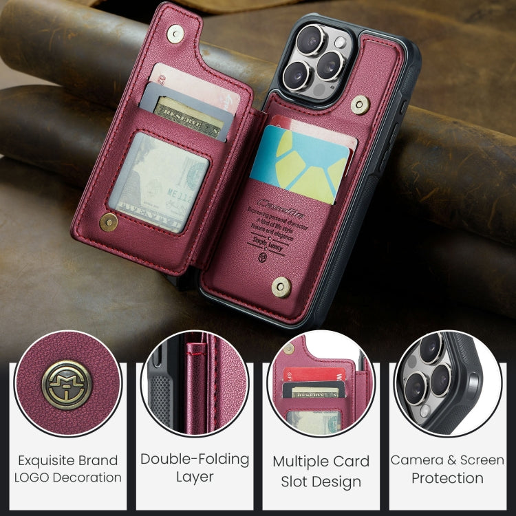For iPhone 16 Pro CaseMe C22 Card Slots Holder RFID Anti-theft Phone Case