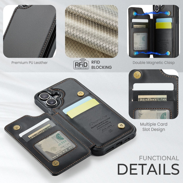 For iPhone 16 CaseMe C22 Card Slots Holder RFID Anti-theft Phone Case