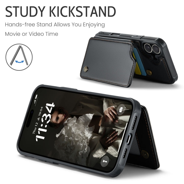 For iPhone 16 CaseMe C22 Card Slots Holder RFID Anti-theft Phone Case