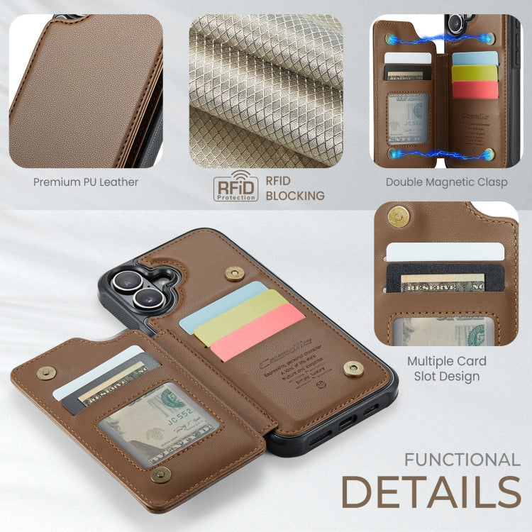 For iPhone 16 Plus CaseMe C22 Card Slots Holder RFID Anti-theft Phone Case