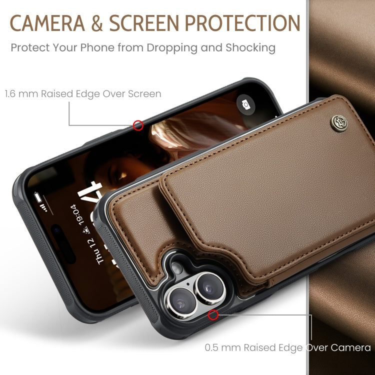 For iPhone 16 Plus CaseMe C22 Card Slots Holder RFID Anti-theft Phone Case
