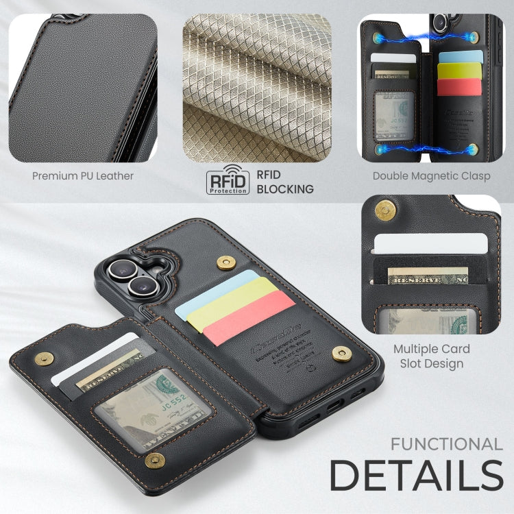 For iPhone 16 Plus CaseMe C22 Card Slots Holder RFID Anti-theft Phone Case