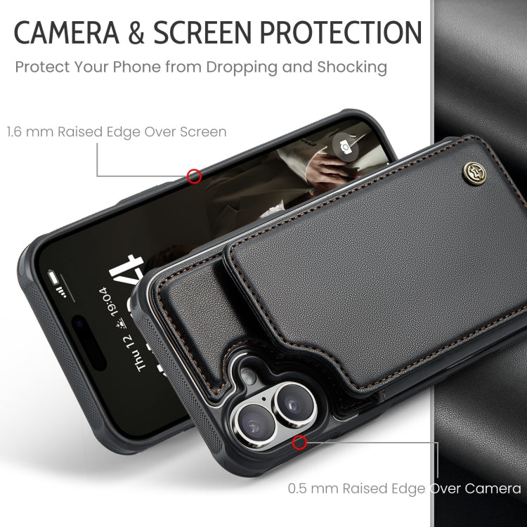 For iPhone 16 Plus CaseMe C22 Card Slots Holder RFID Anti-theft Phone Case