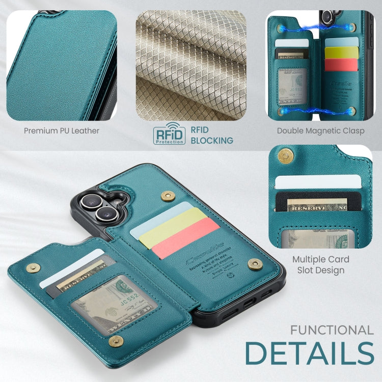 For iPhone 16 Plus CaseMe C22 Card Slots Holder RFID Anti-theft Phone Case