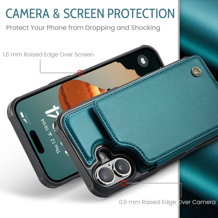 For iPhone 16 Plus CaseMe C22 Card Slots Holder RFID Anti-theft Phone Case