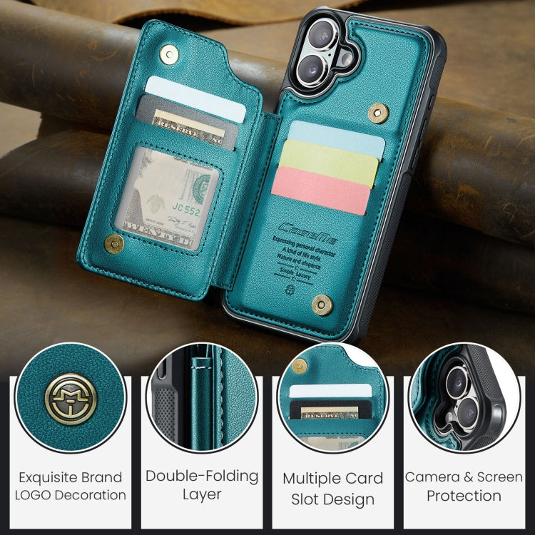 For iPhone 16 Plus CaseMe C22 Card Slots Holder RFID Anti-theft Phone Case