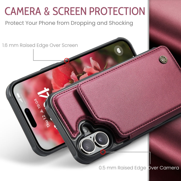 For iPhone 16 Plus CaseMe C22 Card Slots Holder RFID Anti-theft Phone Case