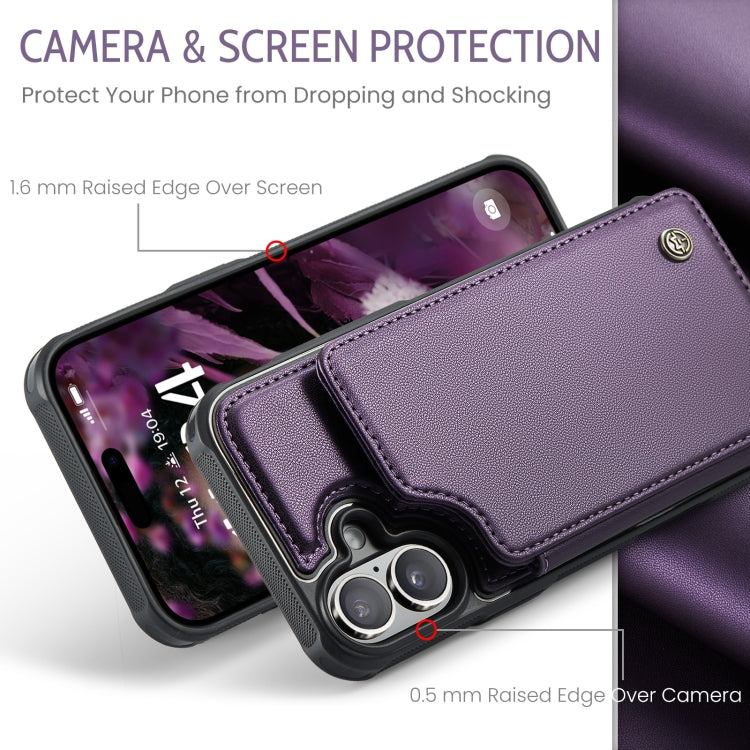 For iPhone 16 Plus CaseMe C22 Card Slots Holder RFID Anti-theft Phone Case