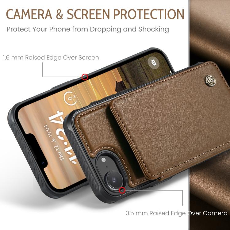 For iPhone 17e / 16e CaseMe C22 Card Slots Holder RFID Anti-theft Phone Case