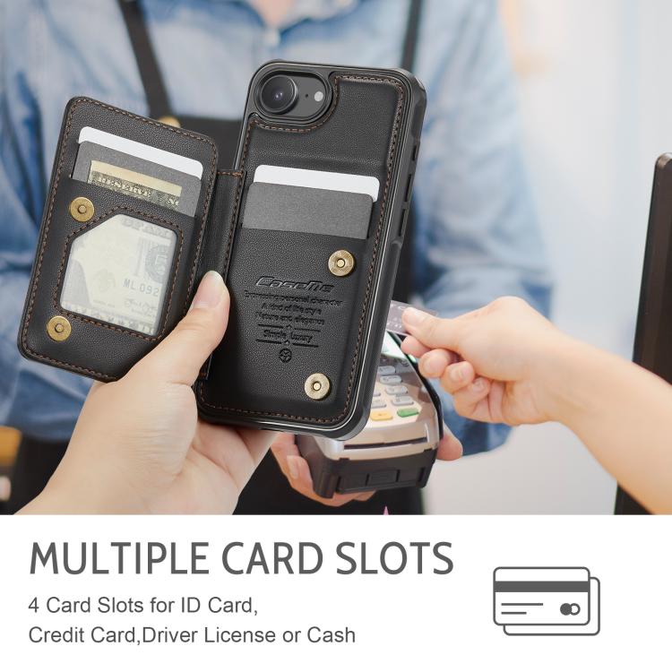 For iPhone 17e / 16e CaseMe C22 Card Slots Holder RFID Anti-theft Phone Case