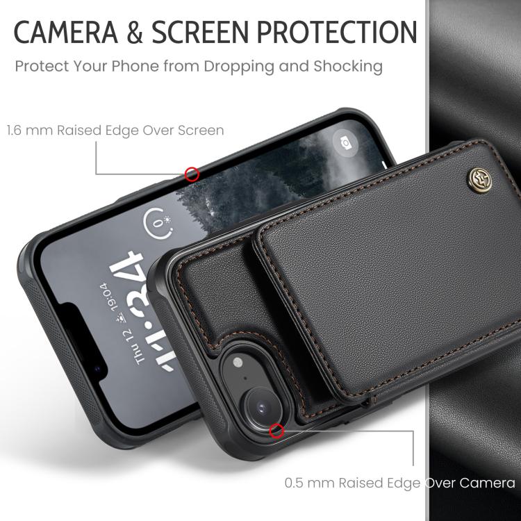 For iPhone 17e / 16e CaseMe C22 Card Slots Holder RFID Anti-theft Phone Case