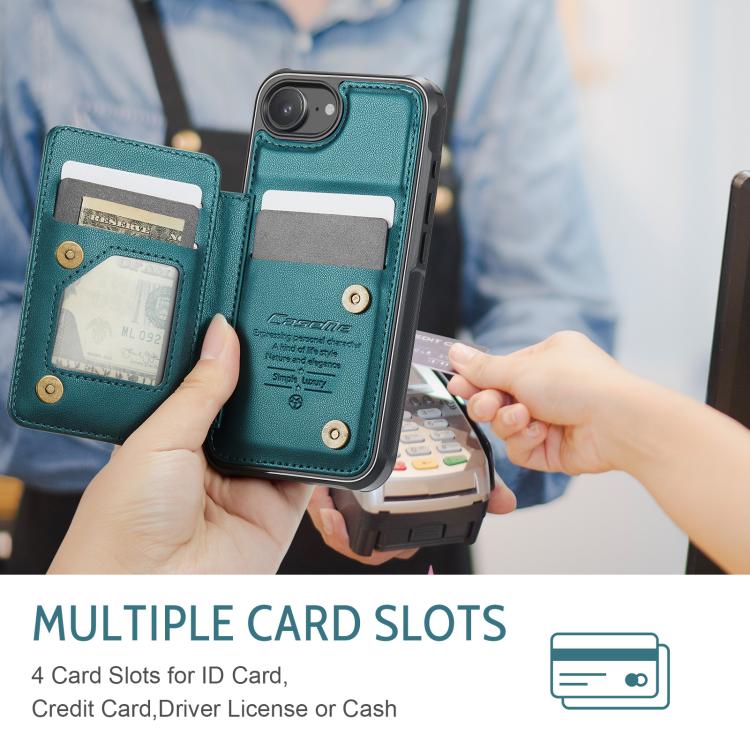 For iPhone 17e / 16e CaseMe C22 Card Slots Holder RFID Anti-theft Phone Case