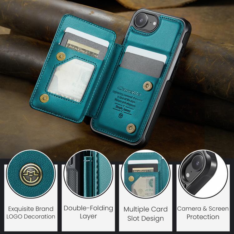 For iPhone 17e / 16e CaseMe C22 Card Slots Holder RFID Anti-theft Phone Case