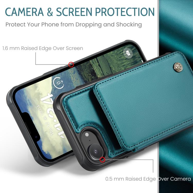 For iPhone 17e / 16e CaseMe C22 Card Slots Holder RFID Anti-theft Phone Case