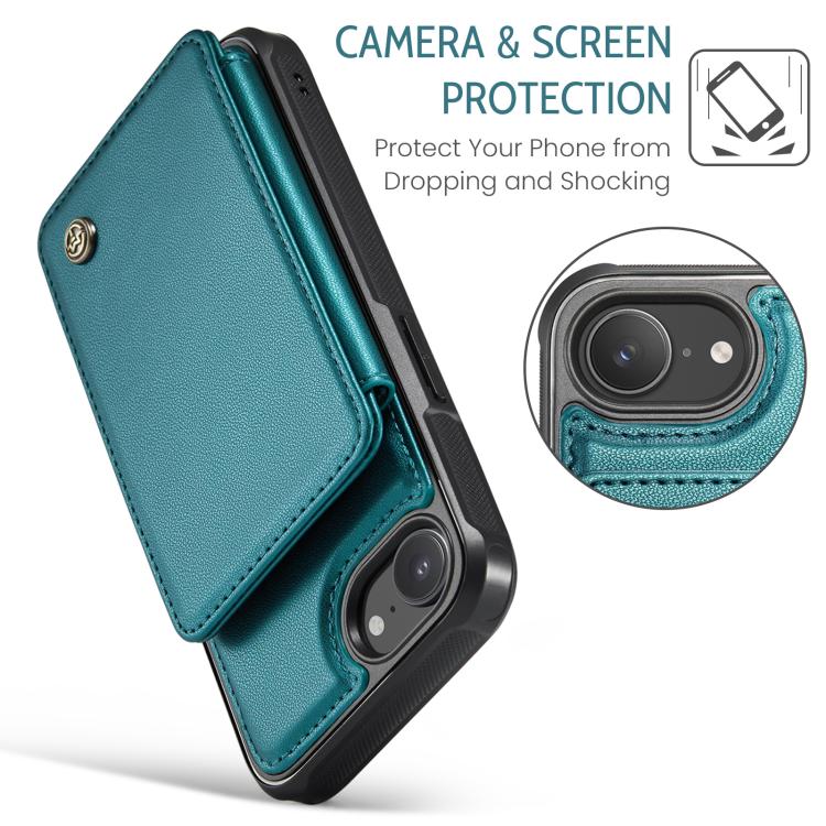 For iPhone 17e / 16e CaseMe C22 Card Slots Holder RFID Anti-theft Phone Case