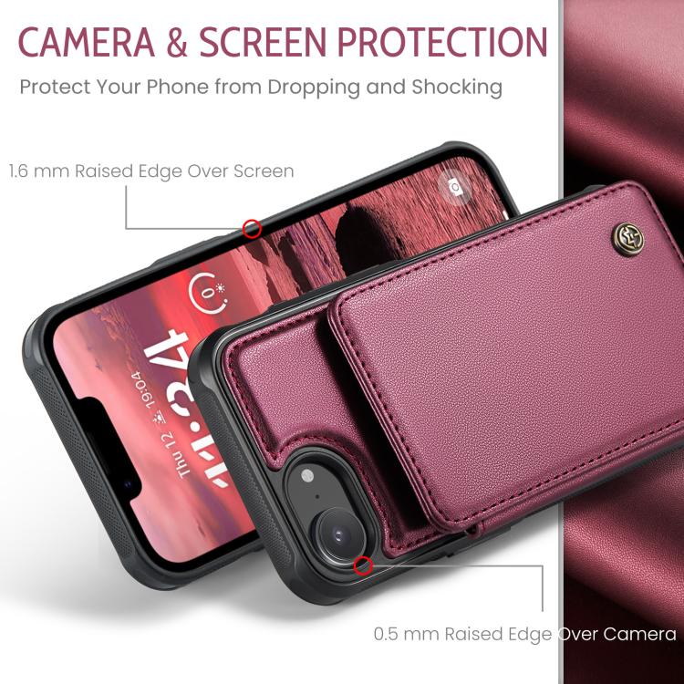 For iPhone 17e / 16e CaseMe C22 Card Slots Holder RFID Anti-theft Phone Case