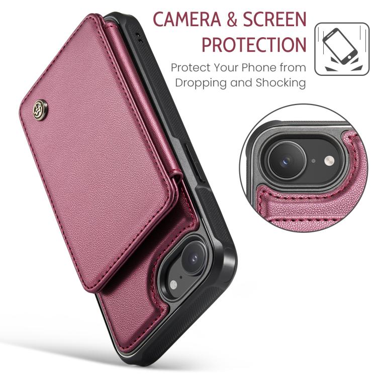 For iPhone 17e / 16e CaseMe C22 Card Slots Holder RFID Anti-theft Phone Case