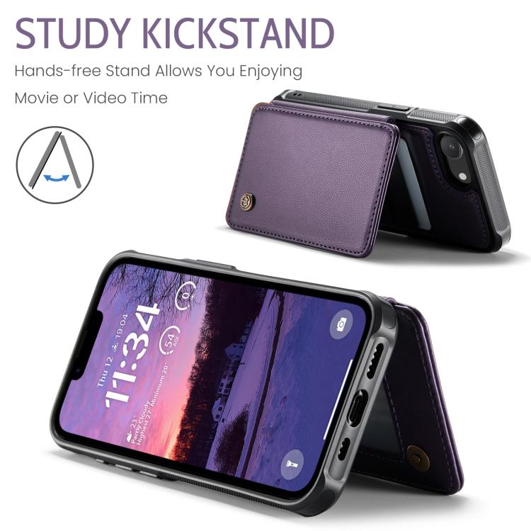 For iPhone 17e / 16e CaseMe C22 Card Slots Holder RFID Anti-theft Phone Case