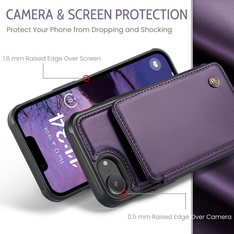 For iPhone 17e / 16e CaseMe C22 Card Slots Holder RFID Anti-theft Phone Case