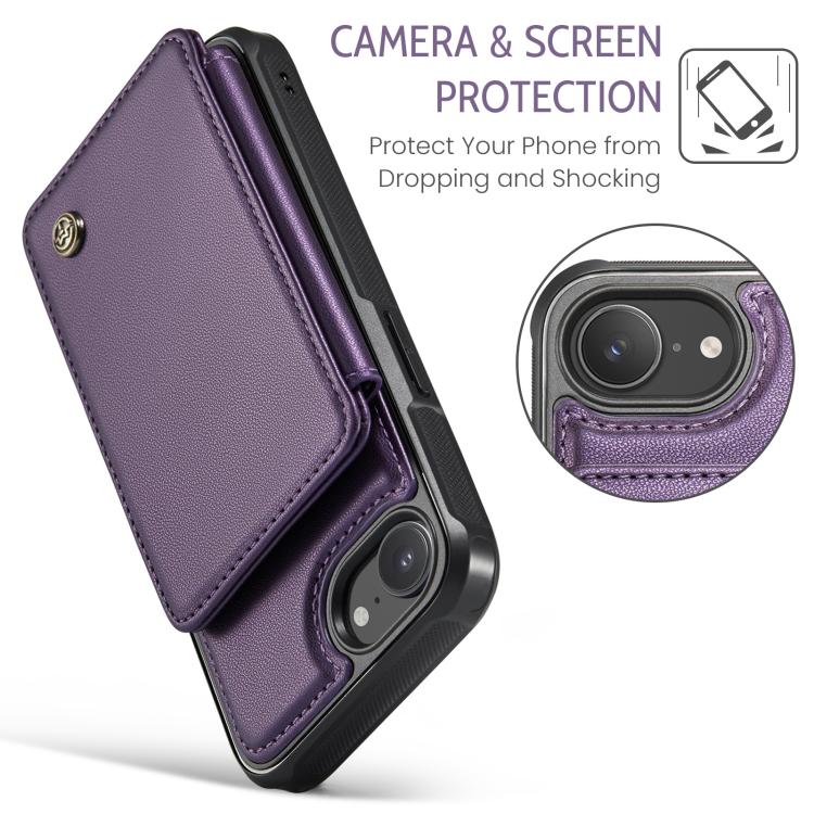 For iPhone 17e / 16e CaseMe C22 Card Slots Holder RFID Anti-theft Phone Case