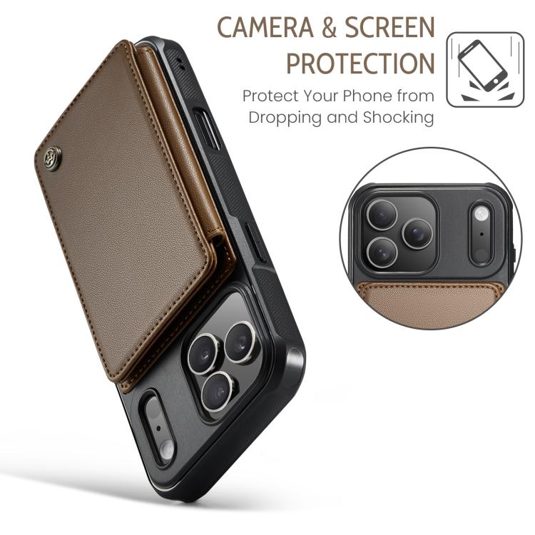 For iPhone 17 Pro CaseMe C22 Card Slots Holder RFID Anti-theft Phone Case
