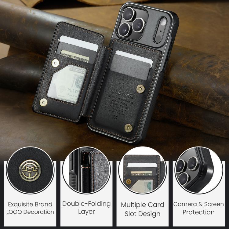 For iPhone 17 Pro CaseMe C22 Card Slots Holder RFID Anti-theft Phone Case