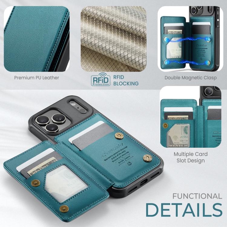 For iPhone 17 Pro CaseMe C22 Card Slots Holder RFID Anti-theft Phone Case