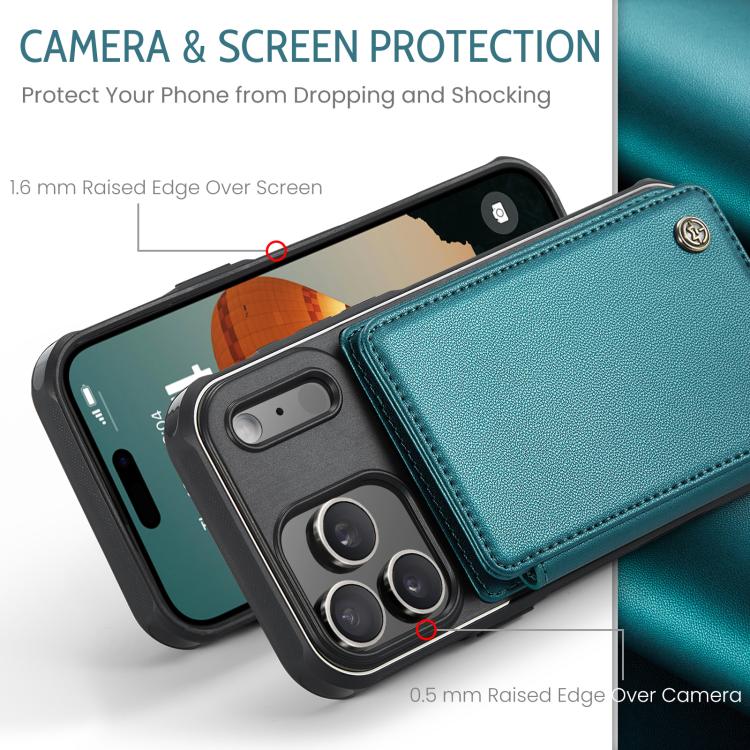 For iPhone 17 Pro CaseMe C22 Card Slots Holder RFID Anti-theft Phone Case