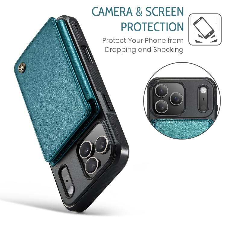 For iPhone 17 Pro CaseMe C22 Card Slots Holder RFID Anti-theft Phone Case