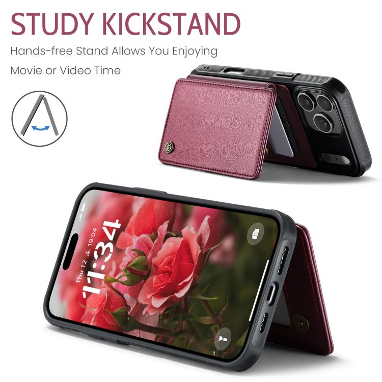 For iPhone 17 Pro CaseMe C22 Card Slots Holder RFID Anti-theft Phone Case