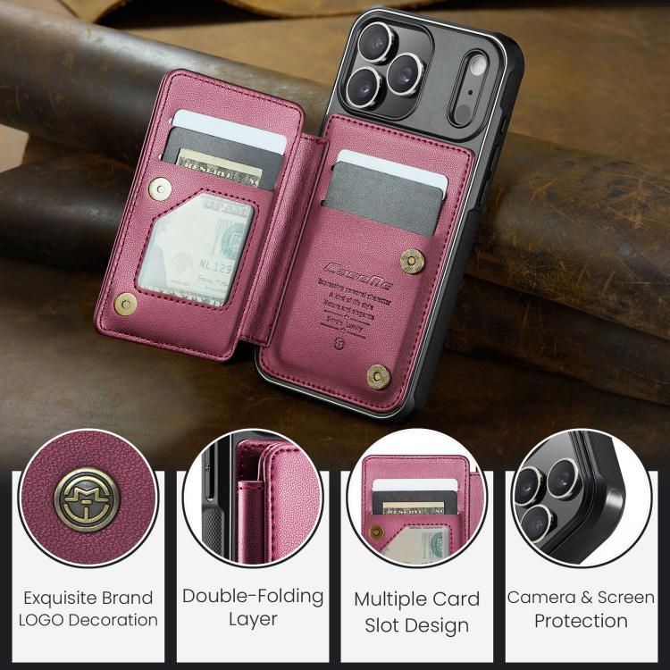 For iPhone 17 Pro CaseMe C22 Card Slots Holder RFID Anti-theft Phone Case