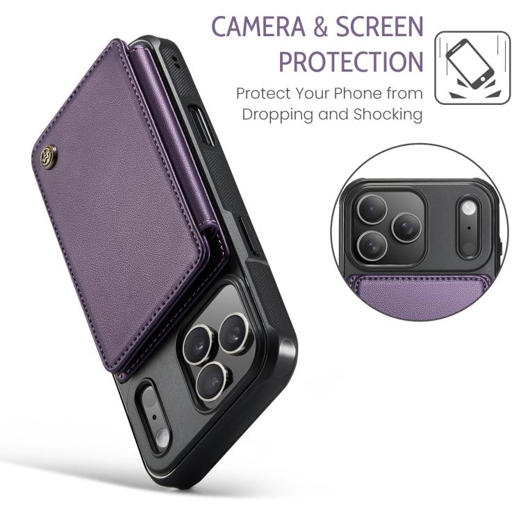 For iPhone 17 Pro CaseMe C22 Card Slots Holder RFID Anti-theft Phone Case