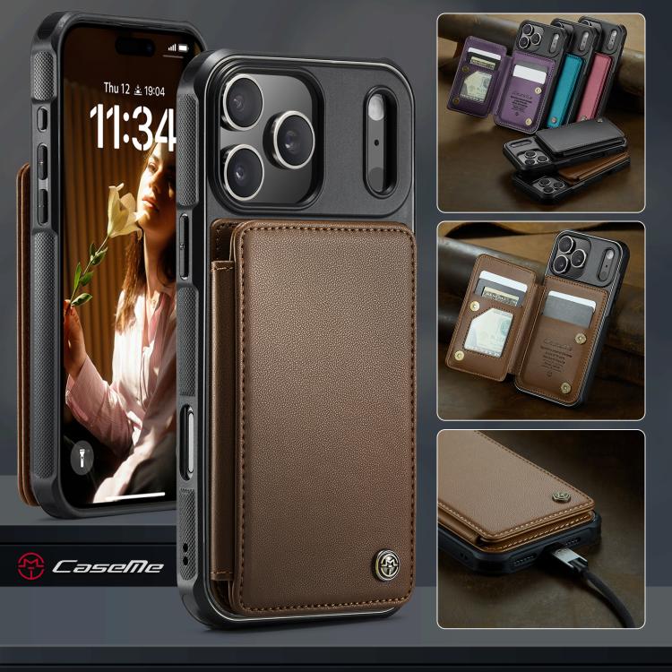 For iPhone 17 Pro Max CaseMe C22 Card Slots Holder RFID Anti-theft Phone Case