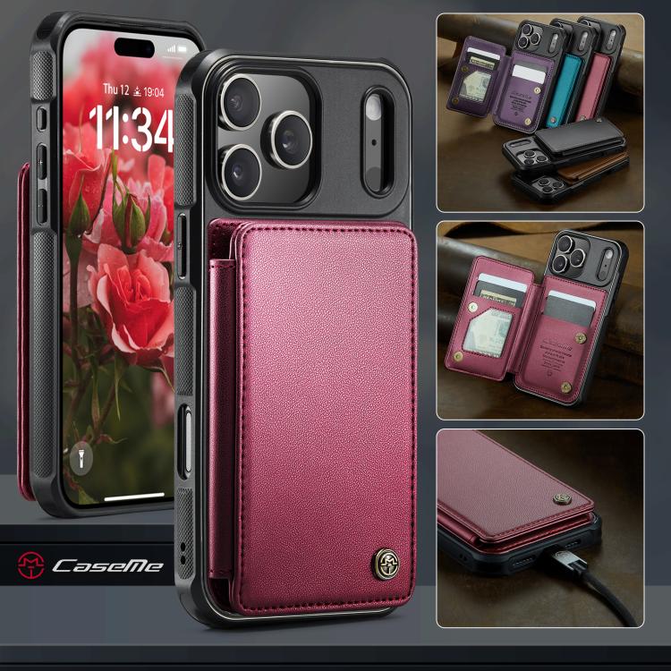 For iPhone 17 Pro Max CaseMe C22 Card Slots Holder RFID Anti-theft Phone Case