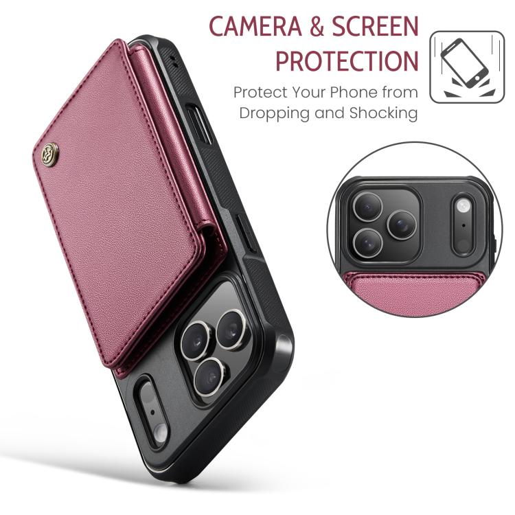 For iPhone 17 Pro Max CaseMe C22 Card Slots Holder RFID Anti-theft Phone Case