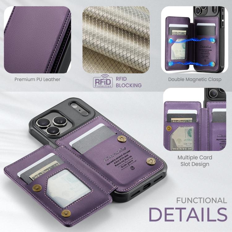 For iPhone 17 Pro Max CaseMe C22 Card Slots Holder RFID Anti-theft Phone Case