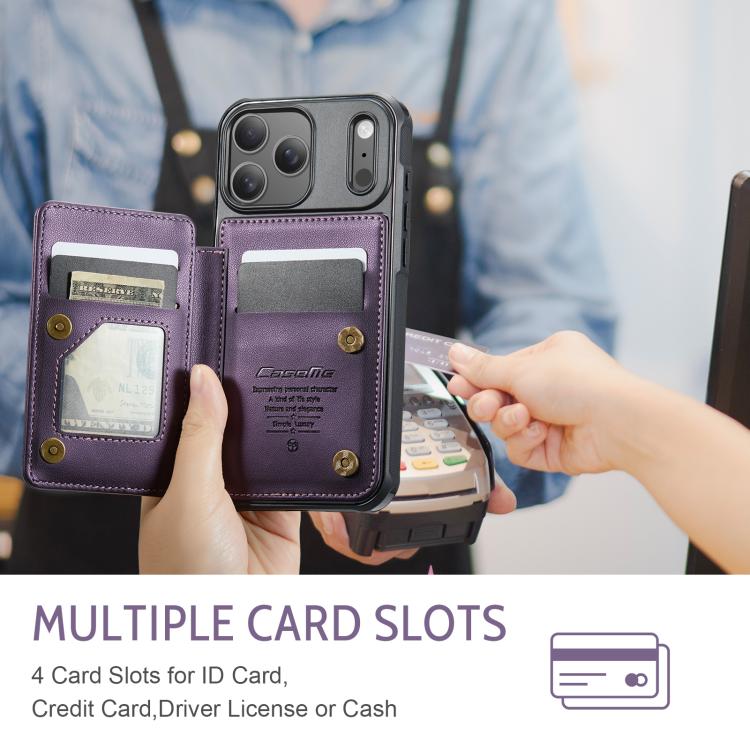 For iPhone 17 Pro Max CaseMe C22 Card Slots Holder RFID Anti-theft Phone Case