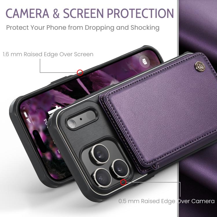 For iPhone 17 Pro Max CaseMe C22 Card Slots Holder RFID Anti-theft Phone Case