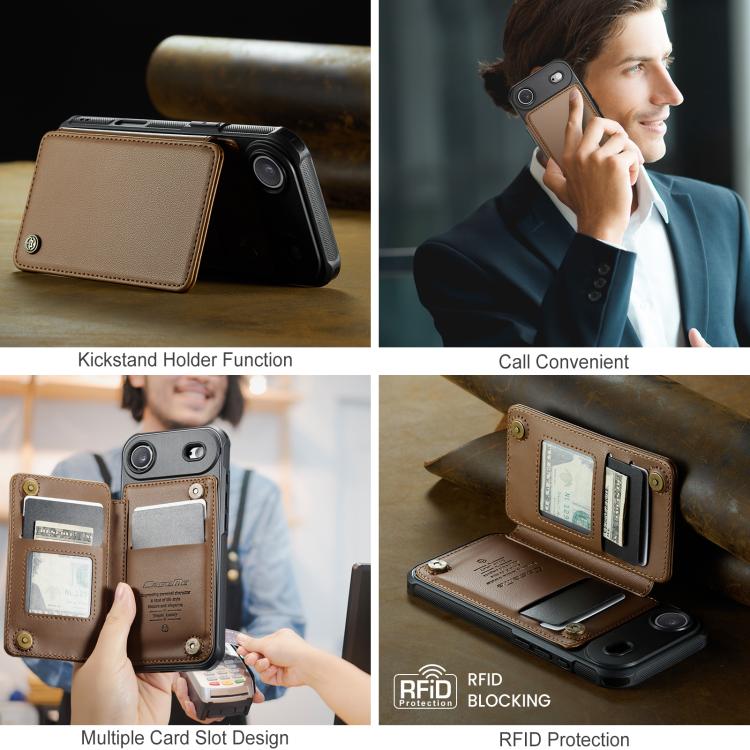 For iPhone Air CaseMe C22 Card Slots Holder RFID Anti-theft Phone Case