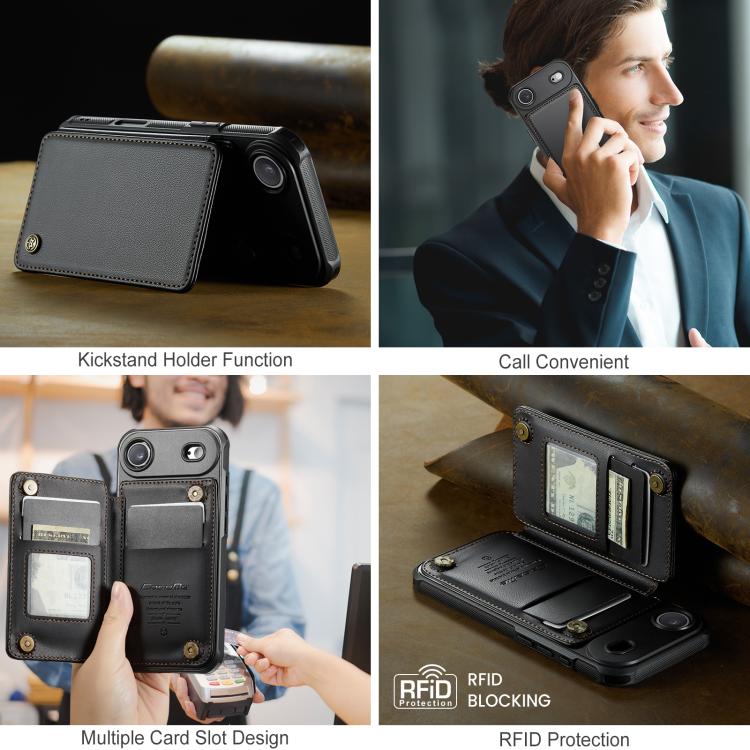 For iPhone Air CaseMe C22 Card Slots Holder RFID Anti-theft Phone Case