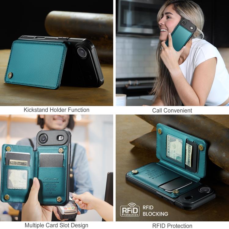 For iPhone Air CaseMe C22 Card Slots Holder RFID Anti-theft Phone Case