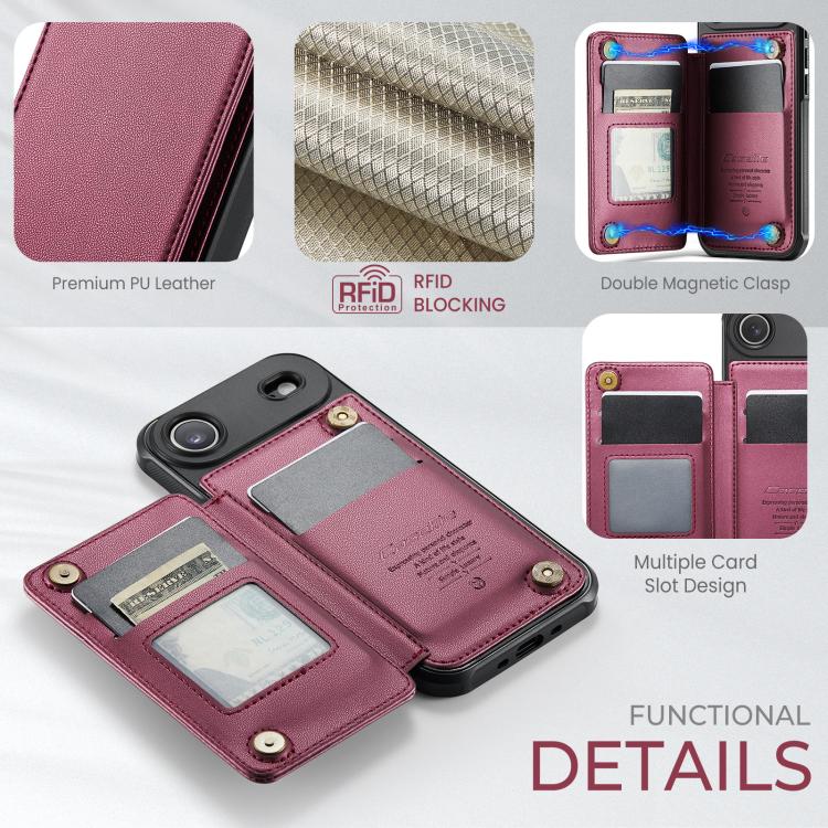 For iPhone Air CaseMe C22 Card Slots Holder RFID Anti-theft Phone Case