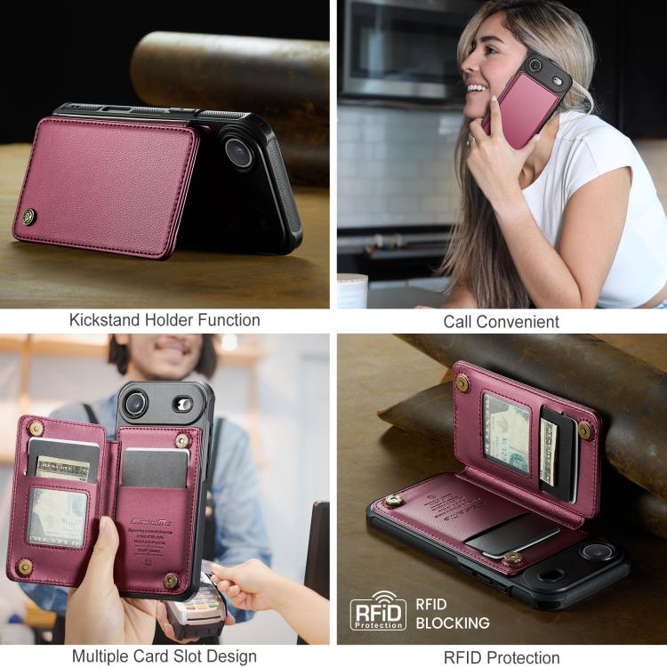 For iPhone Air CaseMe C22 Card Slots Holder RFID Anti-theft Phone Case