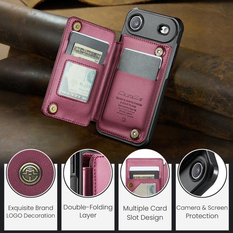For iPhone Air CaseMe C22 Card Slots Holder RFID Anti-theft Phone Case