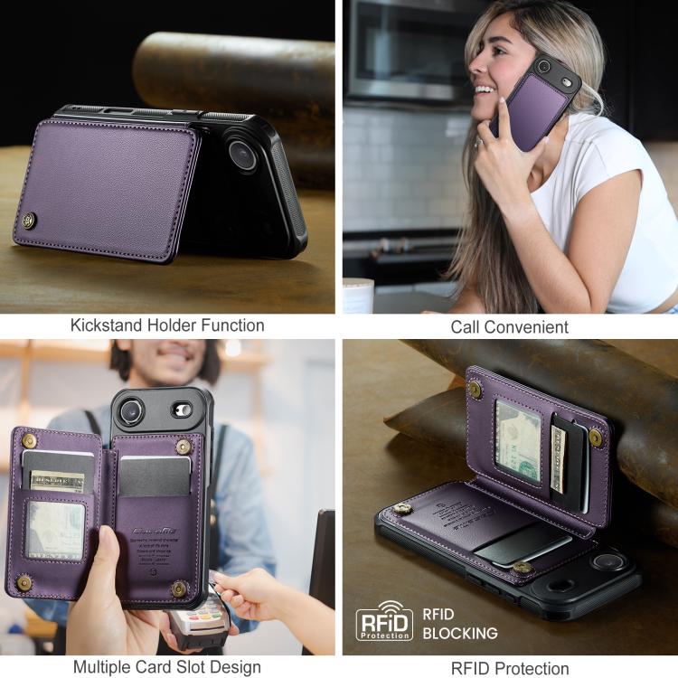 For iPhone Air CaseMe C22 Card Slots Holder RFID Anti-theft Phone Case