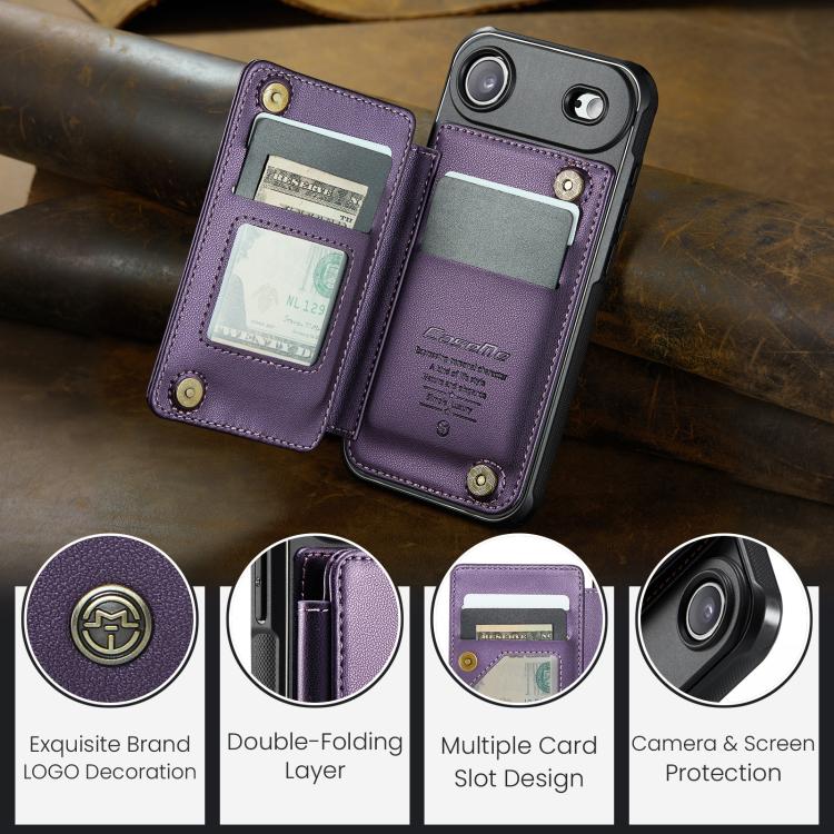For iPhone Air CaseMe C22 Card Slots Holder RFID Anti-theft Phone Case