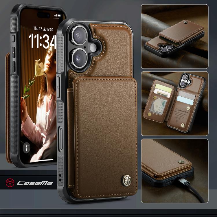For iPhone 17 CaseMe C22 Card Slots Holder RFID Anti-theft Phone Case